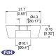 Rubber Feet - 21.7mm x 8.15mm - Pack of 4